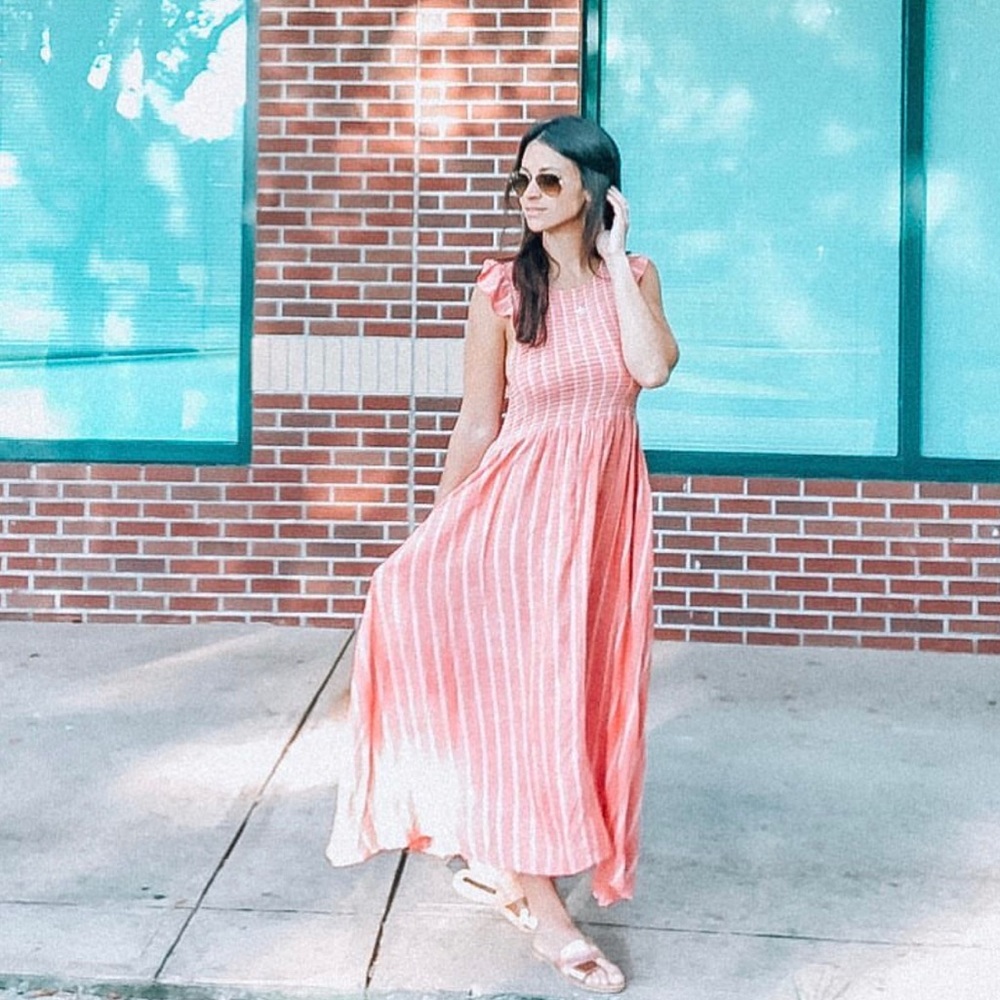 Free People chambray butterflies maxi dress